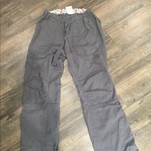 xs Grey Elastic Cargo Pants